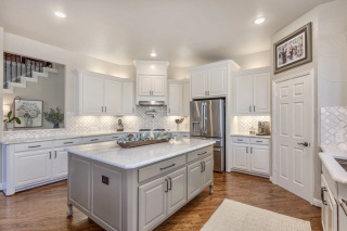 Wood framing of a new single-family home under construction