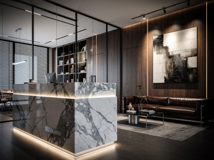 Modern office interior under construction